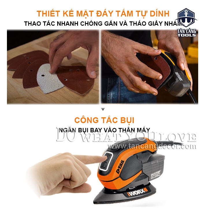 Máy Chà Nhám Rung Tam Giác Worx WX648.1 - Ảnh 13