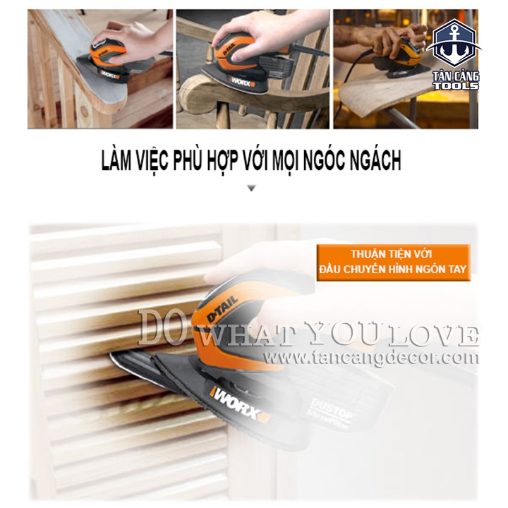 Máy Chà Nhám Rung Tam Giác Worx WX648.1 - Ảnh 9