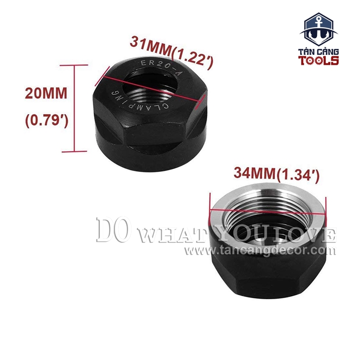 Đầu Kẹp Collet CNC Huhao 5743 ER20 - A - Ảnh 2