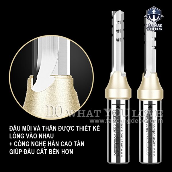 Mũi Router Arden CNC 6 x 22 mm Cốt 12.7 mm Arden AK47-2 - Ảnh 6