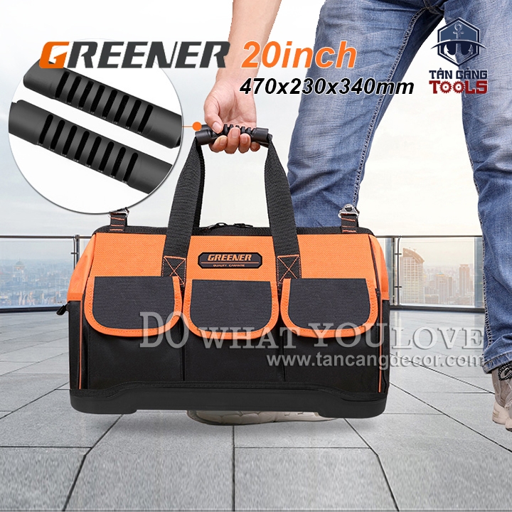Túi Đựng Đồ Nghề Chống Thấm Nước 20 Inches Đế Đúc Greener