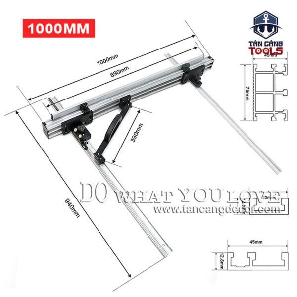 Alternative view of Bộ Cử Bàn Cưa 1000 mm Wnew Phiên Bản Nâng Cấp 2020