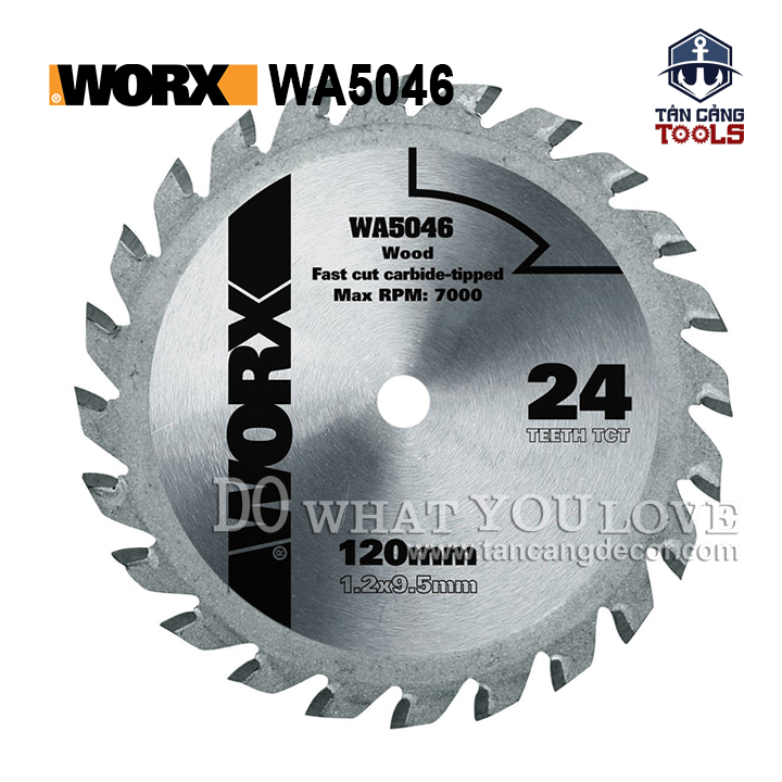 Lưỡi Cắt Gỗ 120mm x T24 Worx WA5046