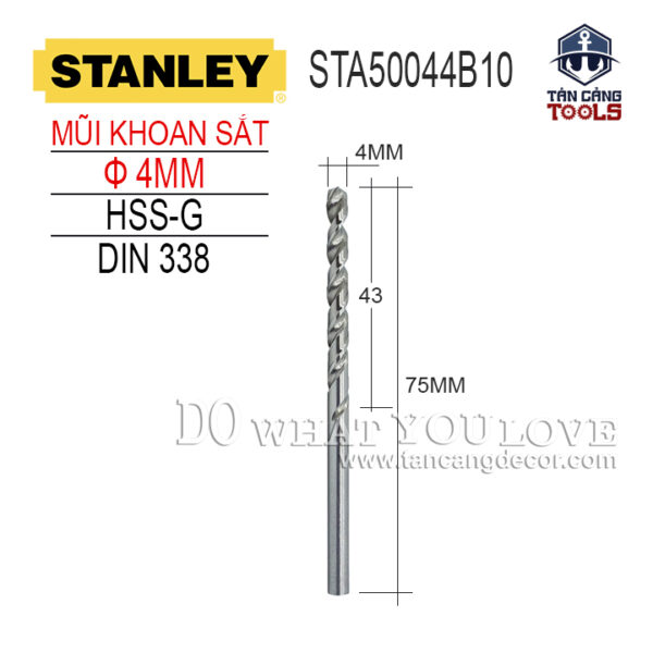 Mũi Khoan Sắt 4 mm Stanley STA50044B10