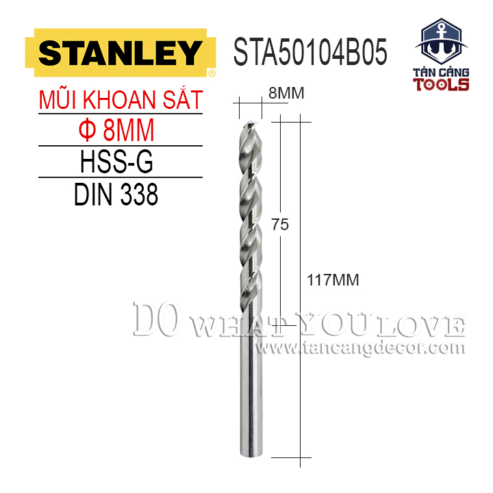 Mũi Khoan Sắt 8 mm Stanley STA50104B05