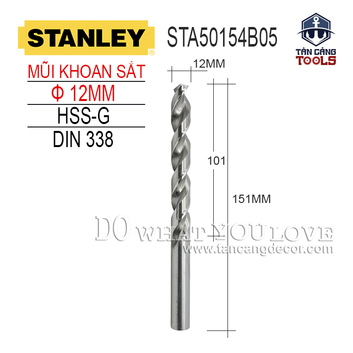 Mũi Khoan Sắt 12 mm Stanley STA50154B05