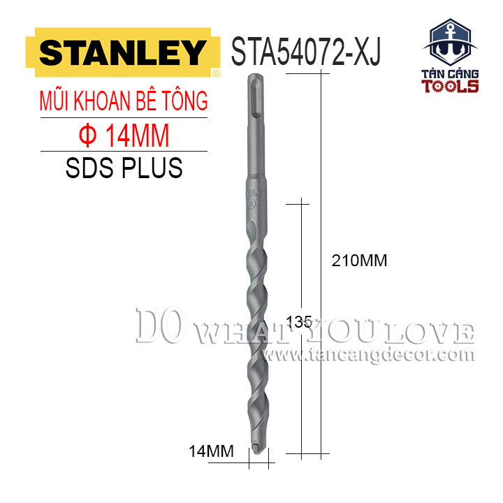 Mũi Khoan Bê Tông Gài SDS 14 mm x 210 mm Stanley STA54072-JX