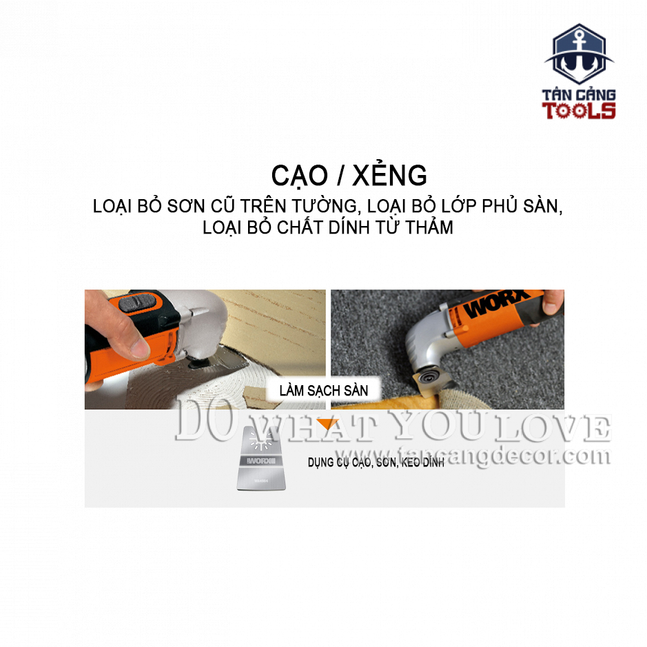 Combo 4 Lưỡi Cắt Rung Đa Nẵng Worx SoniCrafter WA5092 - Ảnh 5