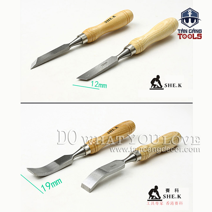 Bộ 12 Dao Tiện, Khắc Gỗ Hợp Kim SHEK - Ảnh 11