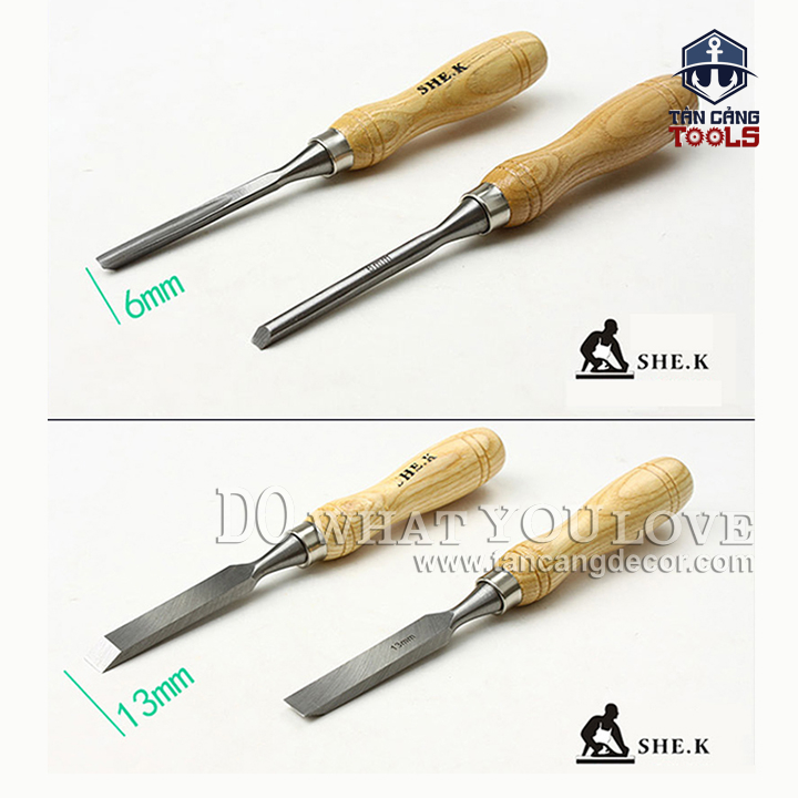 Bộ 12 Dao Tiện, Khắc Gỗ Hợp Kim SHEK - Ảnh 12