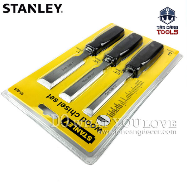 Alternative view of Bộ Đục 3 Đục Gỗ Cầm Tay 13 - 19 - 25 mm Stanley 16-089