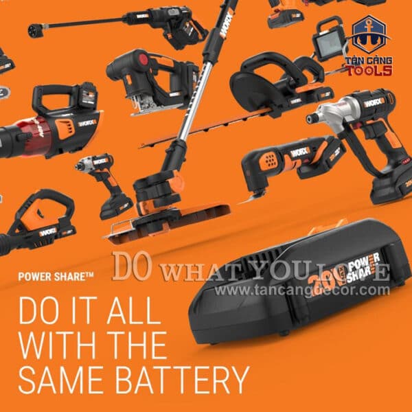 Máy Xịt Rửa Xe Dùng Pin 20V WORX HYDROSHOT WG630E.5 ( Thân Máy, 1 Pin 4.0Ah, 1 Sạc ) - Ảnh 7