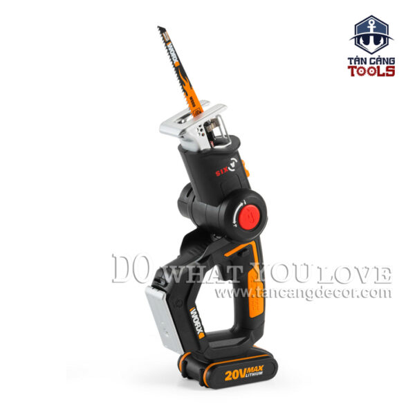 Combo Máy Cưa Lọng, Cưa Kiếm Pin Đa Năng Worx WX550 ( Thân Máy, 1 Pin 2.0Ah, 1 Sạc ) - Ảnh 10