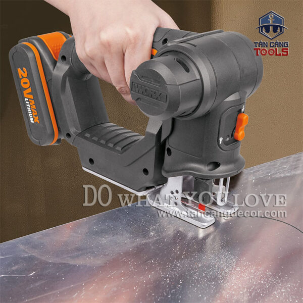 Combo Máy Cưa Lọng, Cưa Kiếm Pin Đa Năng Worx WX550 ( Thân Máy, 1 Pin 2.0Ah, 1 Sạc ) - Ảnh 8