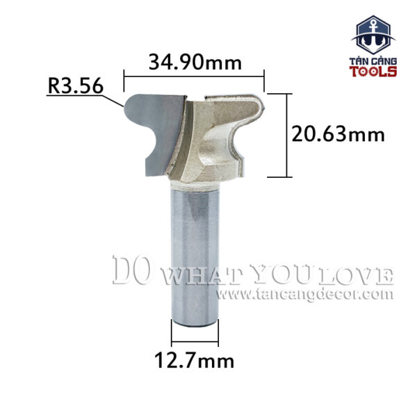 Alternative view of Mũi Router Tạo Tay Nắm Âm Tideway 34.90 mm Cốt 12,7 mm