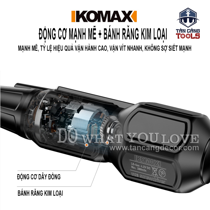 Máy Vặn Vít Điện Tử Sạc USB Komax 4.2V - Ảnh 13