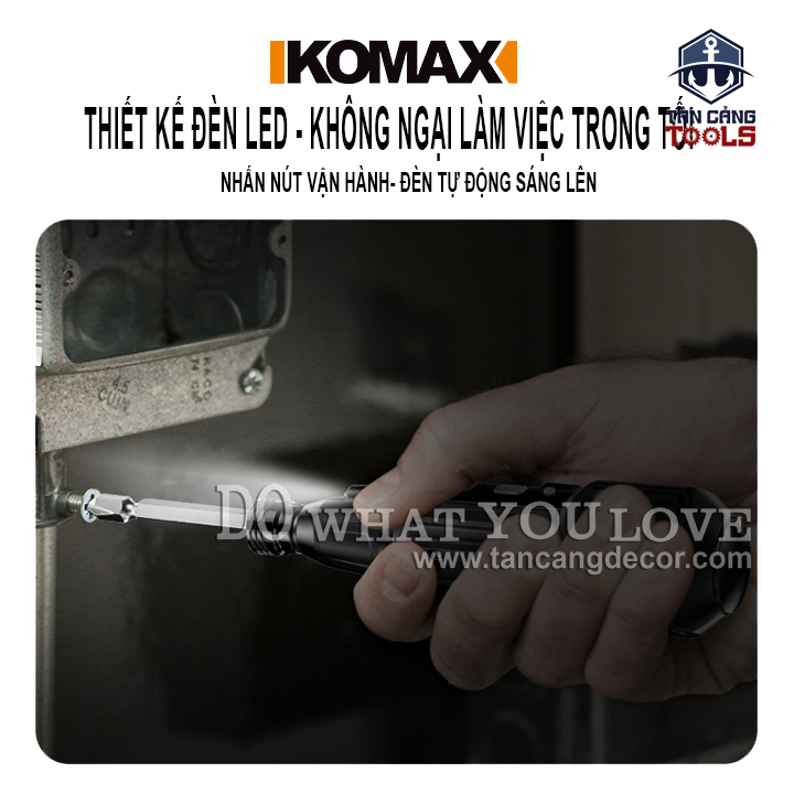 Máy Vặn Vít Điện Tử Sạc USB Komax 4.2V - Ảnh 15