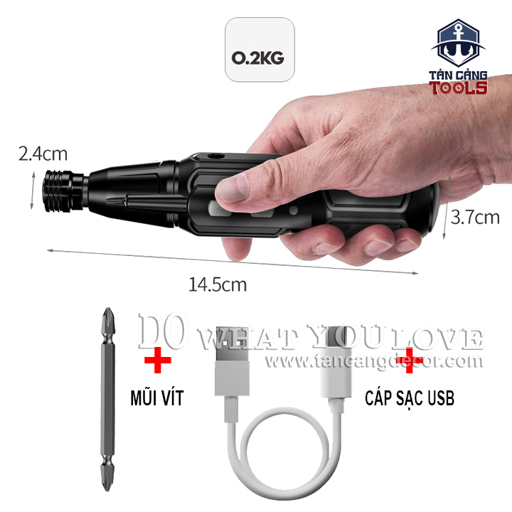 Máy Vặn Vít Điện Tử Sạc USB Komax 4.2V - Ảnh 3