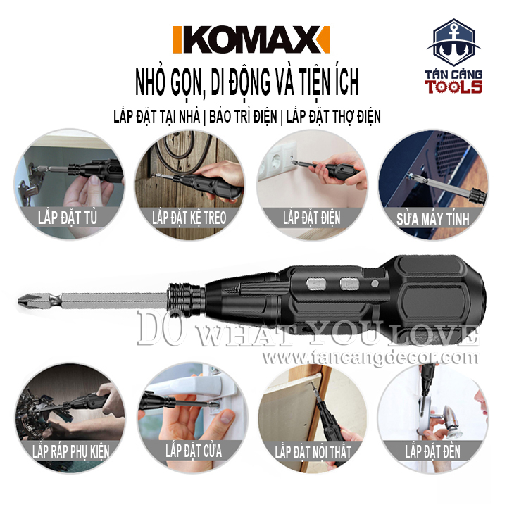 Máy Vặn Vít Điện Tử Sạc USB Komax 4.2V - Ảnh 4