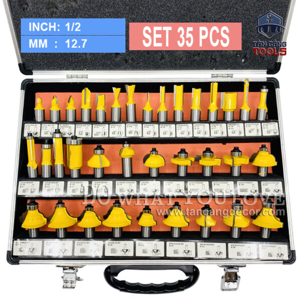 Combo 35 Chi Tiết Mũi Router Cốt 12.7 mm