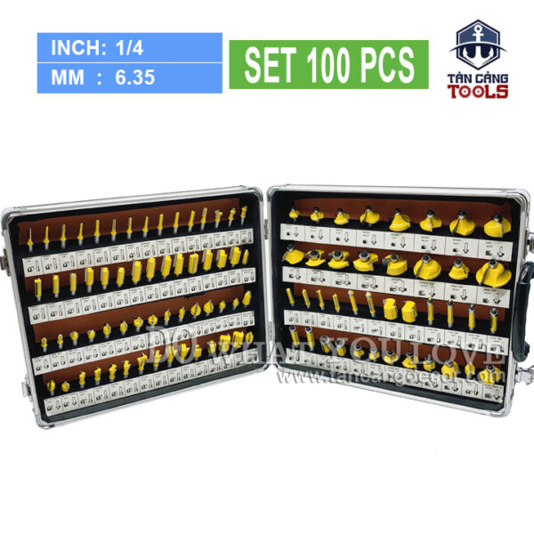 Combo 100 Chi Tiết Mũi Router Cốt 6.35 mm
