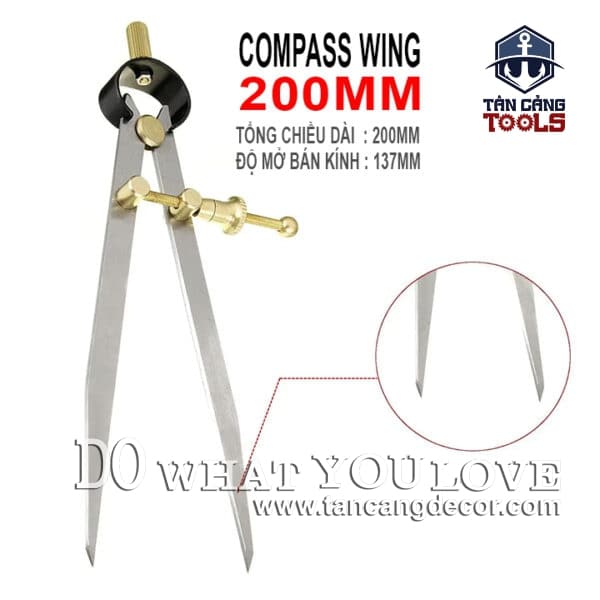 Compa Cơ Khí 200 mm Magato - Bán Kính 137 mm