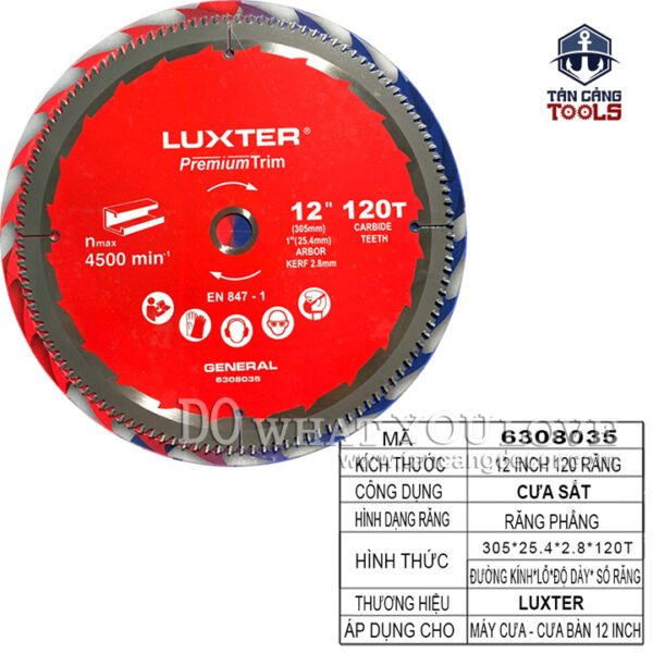 Alternative view of Lưỡi Cắt Nhôm Hợp Kim 305 x 25.4 mm x 120T Luxter 6308035
