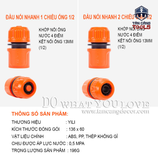 Alternative view of Bộ 6 Chi Tiết Đầu Nối Ống Nước Máy Rửa Xe Yili