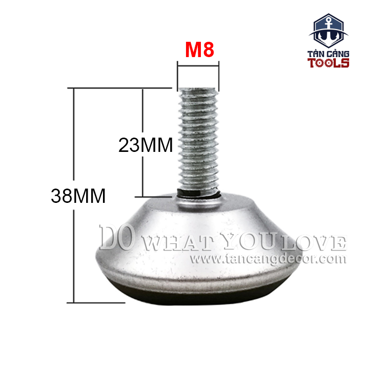 50 Chân Tăng Chỉnh Bàn Ghế Cao Cấp 8 x 40 x 38 mm - Ảnh 3