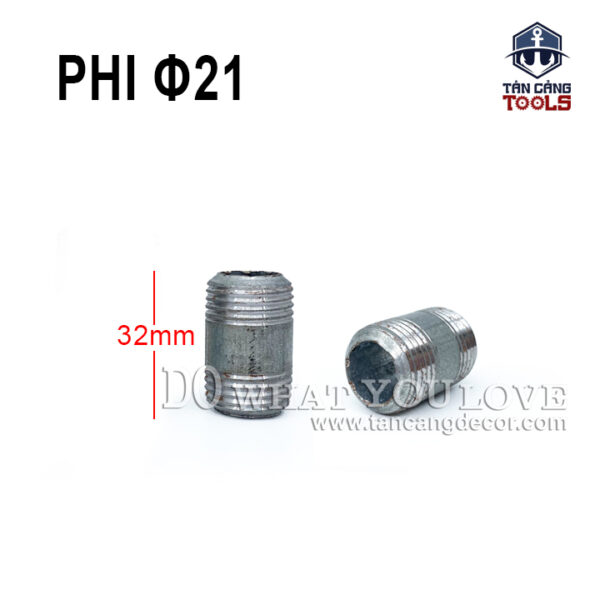 Nuýp Nối Dài 32 mm Phi 21 Ống nước - Thép Mạ Kẽm