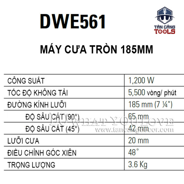Alternative view of Máy Cưa Đĩa 185mm DeWalt DWE561-B1 1200W