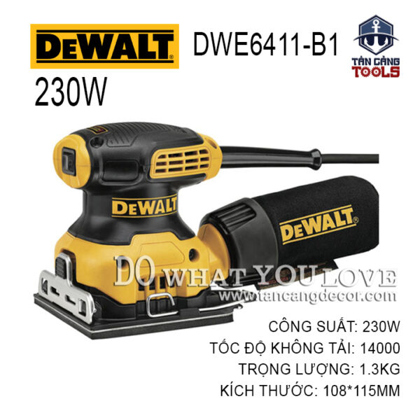 Máy Chà Nhám Vuông DeWalt DWE6411-B1 230W