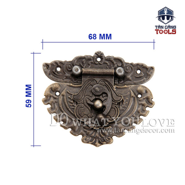 Alternative view of Khóa Hộp Tinh Xảo Cổ Điển Size M 037 – KT:5.9cm