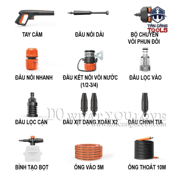 Máy Xịt Rửa Xe Cao Áp YILI YLQ6200C - 160C Động Cơ Đôi - Ảnh 3
