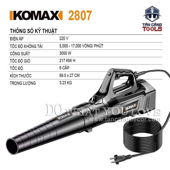 Máy Hút Thổi Bụi Có Điều Tốc Komax 2807 - Ảnh 2