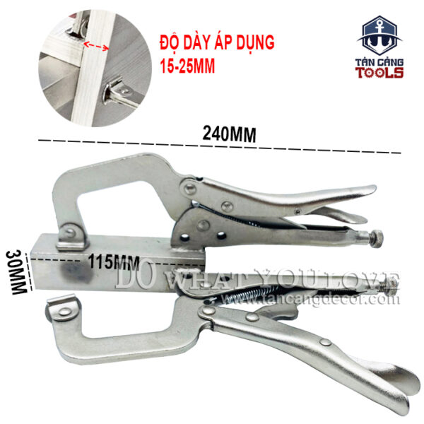 Alternative view of Kẹp Nhanh Góc Vuông Thanh Ngang Độ Mở 8 cm