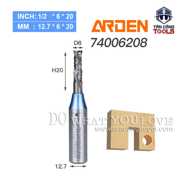 Mũi Arden BX4 CNC TCT Xoắn Ốc 6 x 20 mm Cốt 12.7 mm Arden BX4