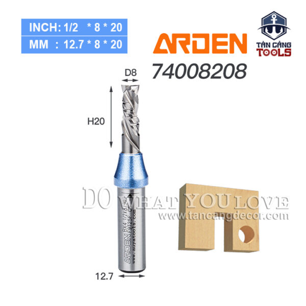 Mũi Arden CNC TCT Xoắn Ốc 8 x 20 mm Cốt 12.7 mm Arden BX4