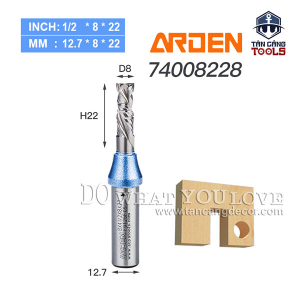 Mũi Arden CNC TCT Xoắn Ốc 8 x 22 mm Cốt 12.7 mm Arden BX4