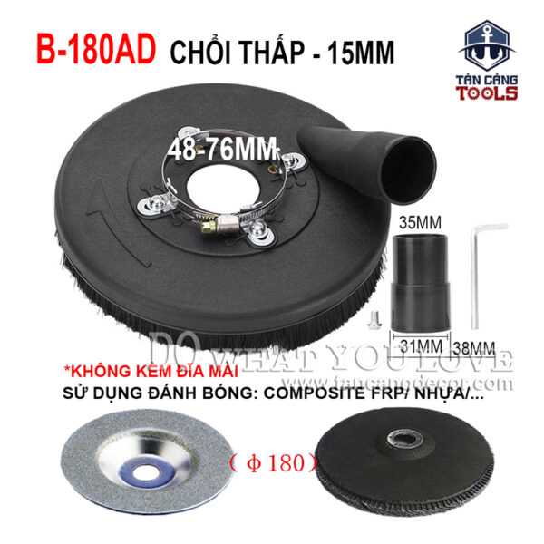 Hộp Bảo Vệ Và Thu Bụi Máy Mài Sàn Chổi Thấp B-180AD