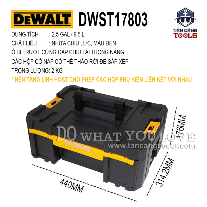 Hộp Đựng Dụng Cụ Dewalt DWST17803 - Ảnh 2