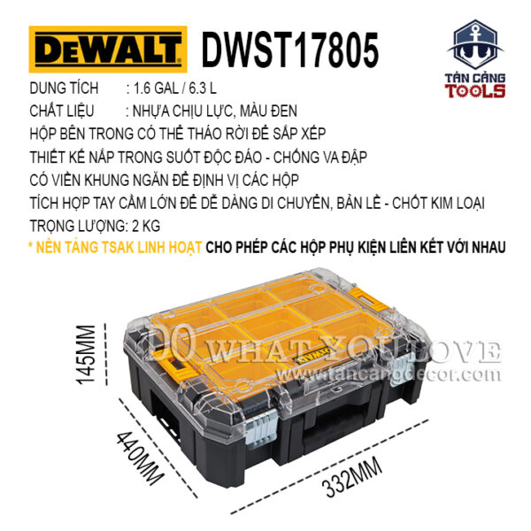 Alternative view of Hộp Đựng Dụng Cụ Dewalt DWST17805
