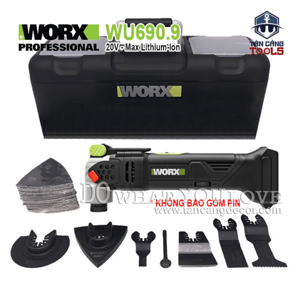 Máy Cắt Rung Đa Năng Dùng Pin 20V Worx WU690.9 ( Thân Máy )