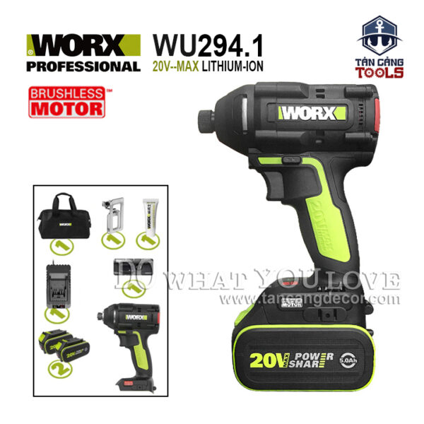 Máy Vặn Vít Động Lực Dùng Pin 20V Worx WU294.1