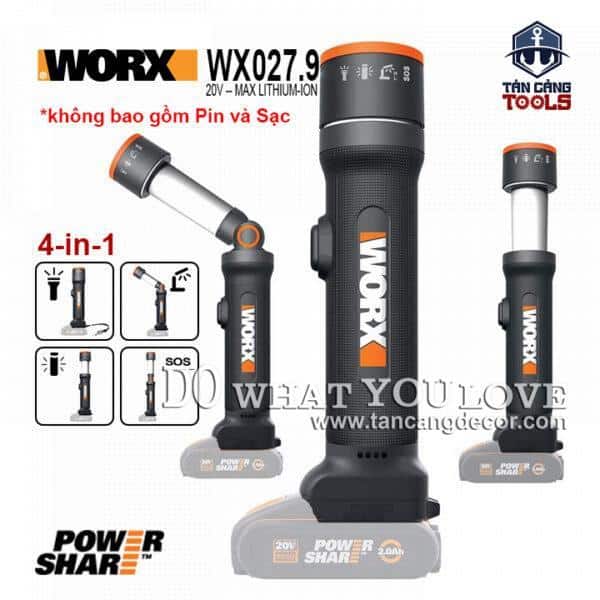 Body Đèn Pin Tiện Ích 20V Worx WX027.9