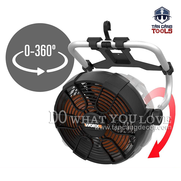 Body Và Sạc Quạt Dùng Pin 20 V Worx WX095.9 - Ảnh 4