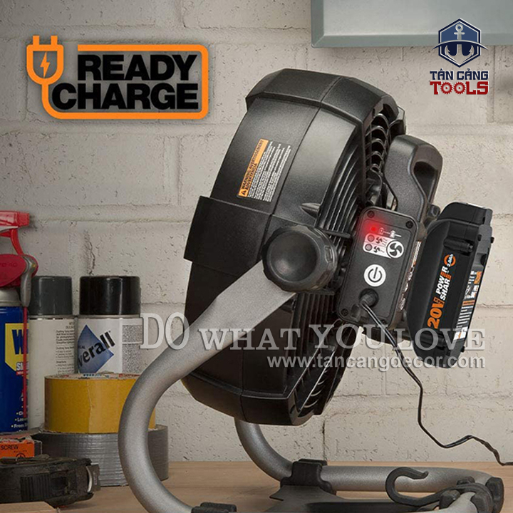 Body Và Sạc Quạt Dùng Pin 20 V Worx WX095.9 - Ảnh 3
