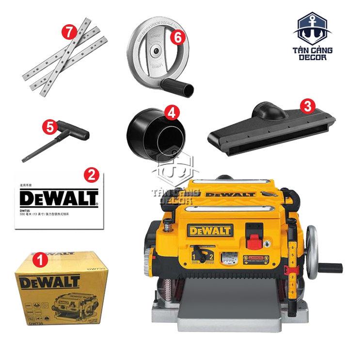 Máy Bào Cuốn Dewalt DW735 - Tặng Kèm 3 Lưỡi Bào - Ảnh 2