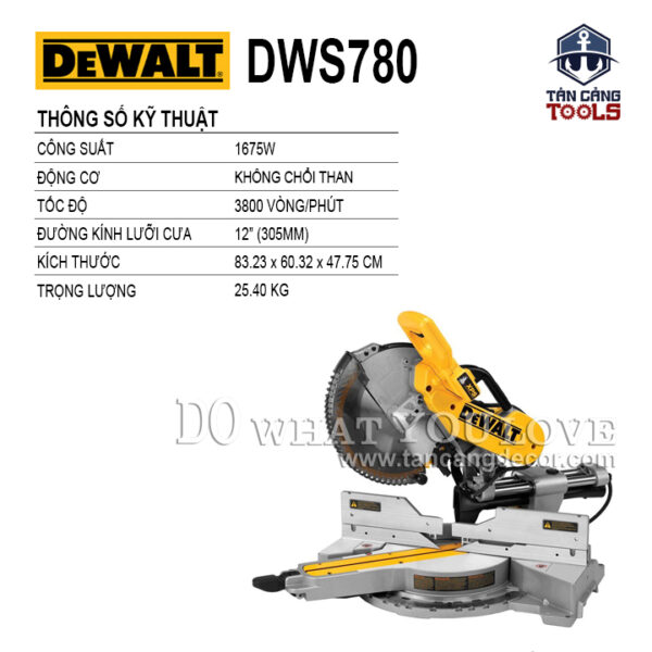 Alternative view of Máy Cưa Cắt Đa Góc Trục Trượt Dewalt DWS780