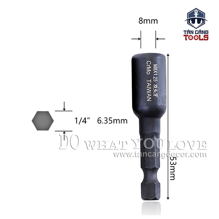 Đầu Vặn Bulong Ren 8 mm - 1 Cái - Ảnh 2